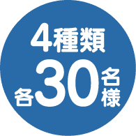 4種類 各30名様
