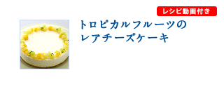 トロピカルフルーツのレアチーズケーキ